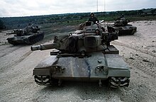 The M60A2 in service in 1975. M60A2 tanks during a field exercise.jpg