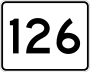 Route 126 marker