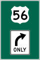 D15-1の使用例 路線番号と通行帯