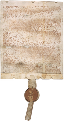Magna Carta (1297 version with seal, owned by David M Rubenstein)