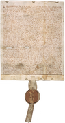 Carta Magna (Inglaterra, 1215 -versión con sello de 1297-). 