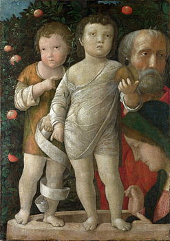 Mantegna, Sagrada Familia con San Juan Bautista, londra.jpg