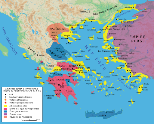 Map Peloponnesian War 431 BC-fr