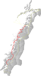 Norwegian County Road 17 county road in Nordland and Trøndelag, Norway