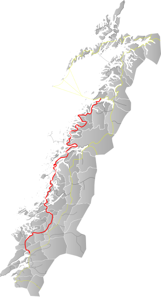 <span class="mw-page-title-main">Norwegian County Road 17</span> County road in Nordland and Trøndelag, Norway