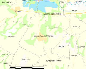 Poziția localității Longueval-Barbonval