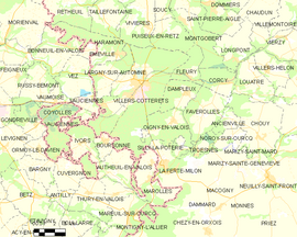 Mapa obce Villers-Cotterêts