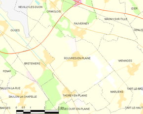 Poziția localității Rouvres-en-Plaine