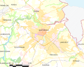 Mapa obce Saint-Brieuc