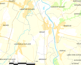 Mapa obce Vernet
