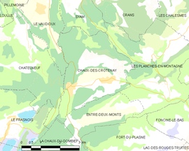 Mapa obce Chaux-des-Crotenay