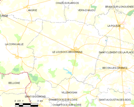 Mapa obce Le Louroux-Béconnais