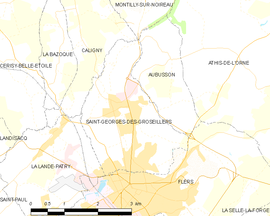 Mapa obce Saint-Georges-des-Groseillers