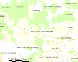 Mapa obce L’ Abergement-Sainte-Colombe
