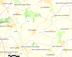 Poziția localității Mouchamps
