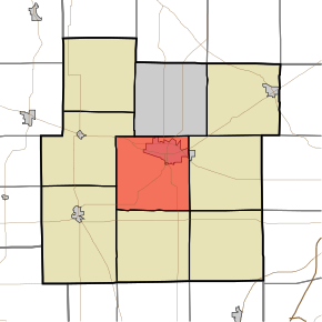 Map highlighting Columbia Township, Whitley County, Indiana.svg