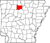 Map of Arkansas highlighting Searcy County.svg