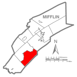 Vị trí trong Quận Mifflin, Pennsylvania