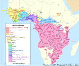 Map of the Niger–Congo languages