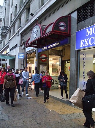 <span class="mw-page-title-main">Marble Arch tube station</span> London Underground station