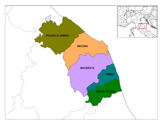 Today Albanella is almost exclusively grown in the northern province of Pesaro in the Marche region. Marche Provinces.png