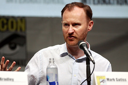 Gatiss at the 2013 San Diego Comic-Con, promoting Doctor Who