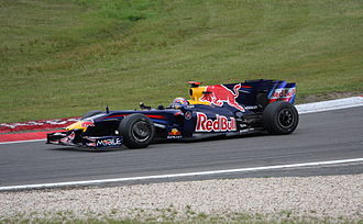 Webber achieved his first Formula One victory at the 2009 German Grand Prix Mark Webber 2009 Germany.jpg
