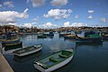 English: Harbor in the fishing village Marsaxlokk, Malta