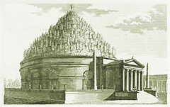 1851 drawing reconstruction of the Mausoleum of Augustus