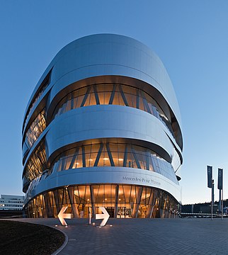 Mercedes-Benz Museum in Stuttgart, Germany.