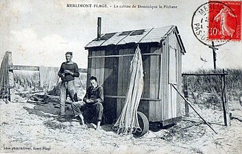 Cabane de pêcheur en 1907.