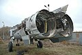 Szétszerelt MiG–25 vadászrepülőgép Kijevben