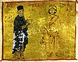 Michael Psellos (trái) và Hoàng đế Đông La Mã Michael VII Doukas