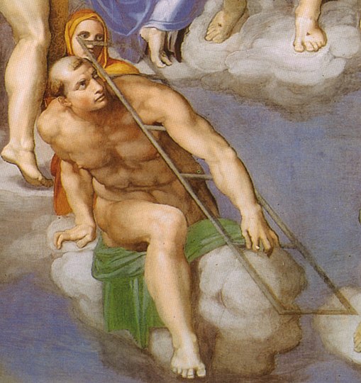 Страшный суд фрагменты. Микеланджело. Фрагмент фрески "страшный суд".