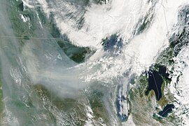 Jun 16 (2): Smoke from wildfires in Canada on June 14, 2023