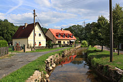 Lipoltovský potok flowing through Milíkov