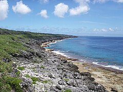 断崖で囲まれた南大東島海岸