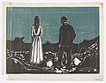 Zwei Menschen. Die Einsamen (1899), Holzschnitt, 39,6 × 54,8 cm, Munch-Museum Oslo