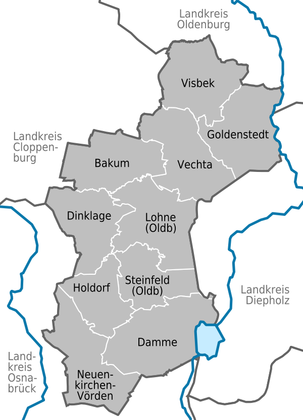 Towns and municipalities in Landkreis Vechta