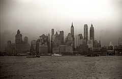 Image 5Lower Manhattan, as seen from a ferry, December 1941 (from History of New York City (1898–1945))