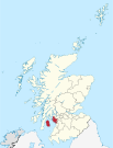 Locatie van North Ayrshire in Schotland