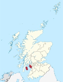Poziția regiunii North Ayrshire