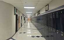 2nd floor hallway in the E/F Wing Northwestern HS Hallway.jpg