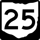 State Route 25 marker