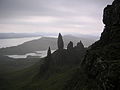 Image 7The Old Man of Storr is a rock pinnacle, the remains of an ancient volcanic plug. It is part of The Storr, a rocky hill overlooking the Sound of Raasay on the Trotternish peninsula of the Isle of Skye. Photo credit: Wojsy