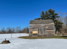 Reconstructed barn at Craig House premises (February 2021) Old barn on the Craig House property.png