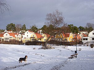 Olovslund, området sett från parken.