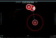 Screenshot of osu!lazer, the upcoming open source version of Osu!.