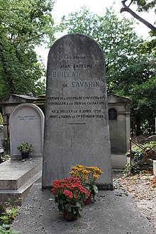 The grave of Brillat-Savarin, at Père-Lachaise