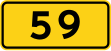 Danish national road number sign